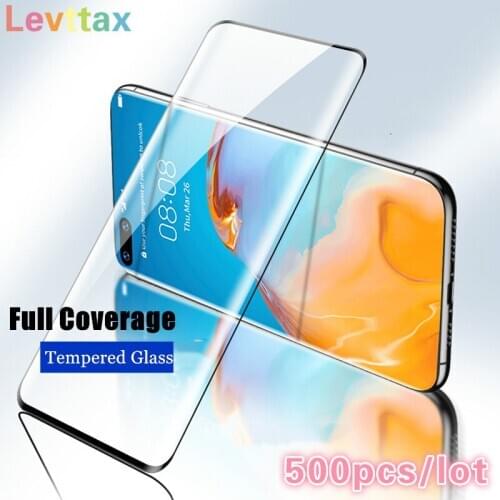 500Pcs/lot 3D Curved Transparent Screen Protector For Huawei P40 Pro Honor 30 Nova7 Pro Mate 30 20 Pro Full Cover Glass 9H Film