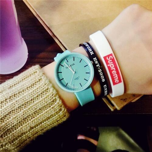 Mint Green Jelly Color Women Watches Fashion Casual Ladies Silicone Wristwatches Simple Female Quartz Clock Dames Horloges