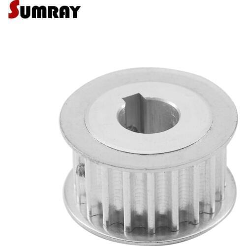 SUMRAY Keyway Timing Pulley 5M 24T 8/10/12/14mm bore keyway diameter 3/4/5mm 16/21mm width Tooth Belt Pulley for 3D Printer