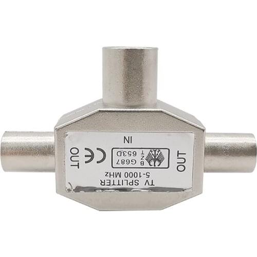 T Type TV Antennas TV Aerial Coaxial Connector 1 Male 2 Female Tee Conversion Joint interface Splitter Video Plug