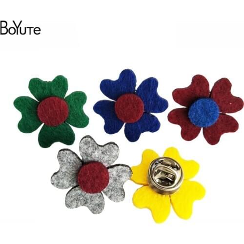 BoYuTe 10Pcs Classic Clover Brooch Pins Butterfly Needle Fashion Men Brooch