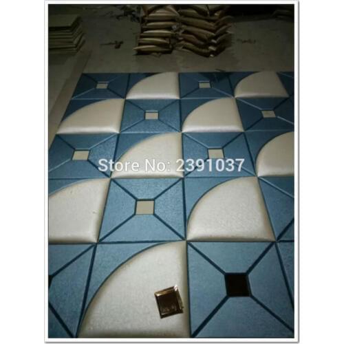 New16pcs 40*40cm Leather panel PU Mirror Leather Wall Panel panel acustico Choice Of Bedroom Feature Wall Fast shipping