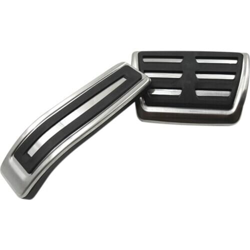 2Pcs Automotive Stainless Steel Acceleration Brake Pedal For Q7 Porsche Cayenne Volkswagen Touareg 2007-2015