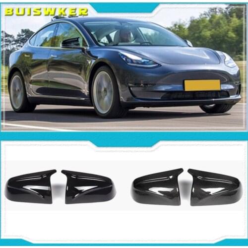 2Pcs Auto Side Rear View Mirror Cover Shell Cap Housing Replacement For Tesla Model 3 2016 2017 2018 2019 2020