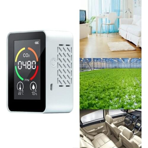 3 In1 Co2 Digital Temperature Meter Infrared Humidity Sensor Tester Humidity Tester LCD Display Co2 Tester Black/White