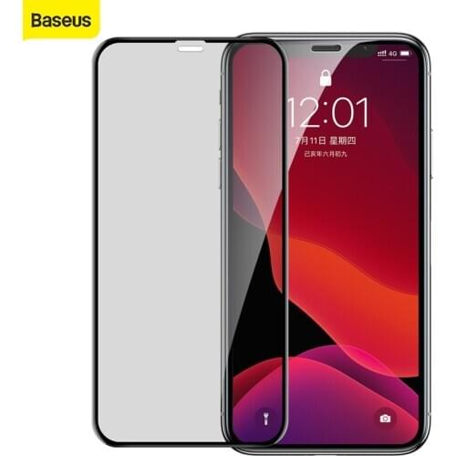 Baseus 0.23mm Privacy Screen Protector For iPhone X/XS Max Protective Glass Tempered Glass For iPhone Glass 2 Piece And Tool