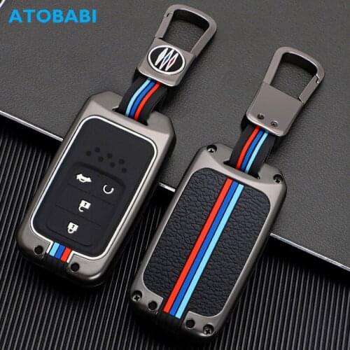 Zinc Alloy Car Key Cases Smart Remote Control Protector Cover For Honda Civic Fit Accord Pilot Odyssey CR-V CRV URV XRV EX EX-L