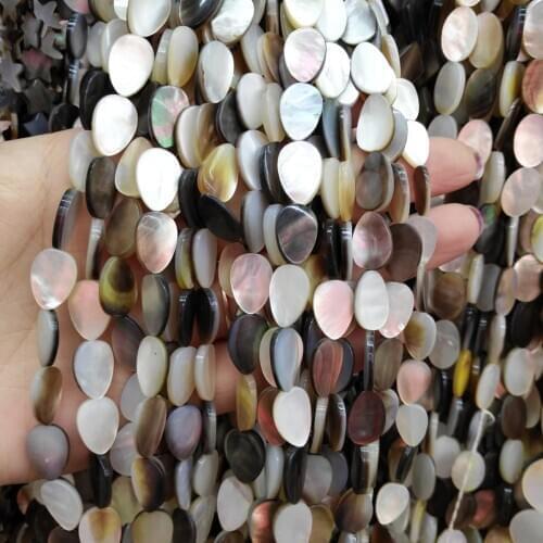 Natural Shell Beads black Shell Stone Bead for Jewelry Making15.5 inch DIY bracelet necklace Women jewelry making 8x12mm