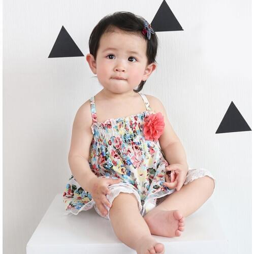 KACAKID Children Girls Dress Floral Sweet Lolita Style Baby Girls Dress Flowers Tanks Cute Baby Girls Dress Cotton Summer ka3239