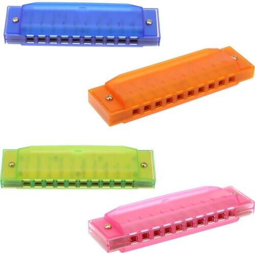 Diatonic Harmonica 10 Holes Blues Harp Mouth Organ Key of C Reed Instrument with Case Kid Musical Toy