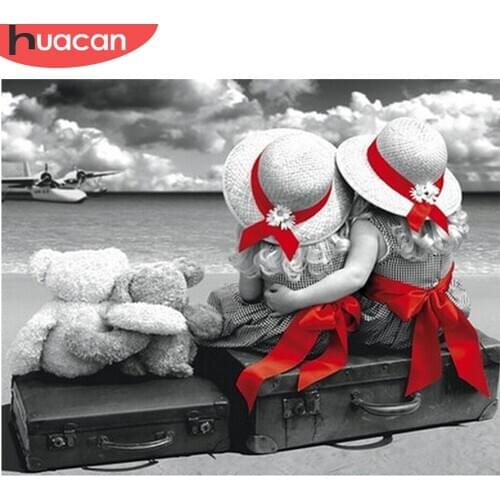 Huacan 5D DIY Diamond Mosaic Portrait Embroidery Cross Stitch Diamond Painting Full Square Rhinestone Home Decor Children Gift