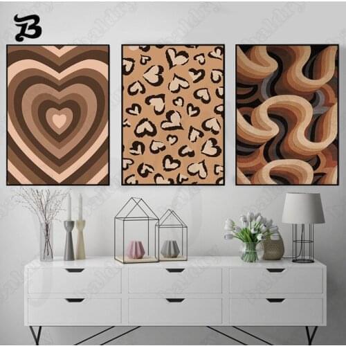Heart Shape Canvas Painting Nordic Wall Art Various Love Heart Shapes Posters and Prints Wall Picture for Living Room Home Decor