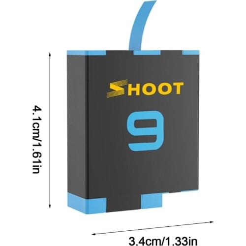 Hero 9 Battery Charger Set Fully Compatible with Hero 9 Action Camera Battery & Dual Charger (2 Batteries + Charger)