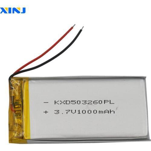 XINJ 3.7V 1000mAh Lithium Polymer Rechargeable Battery Accumulator Li ion lipo cell 503260 For E-book Driving recorder Tablet PC