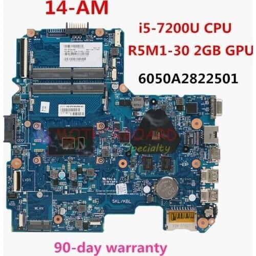 For HP 14-AR 14-AM laptop motherboard i5-7200U CPU R5M1-30 2GB GPU 6050A2822501 902591-001 902591-501 902591-601 fully Tested