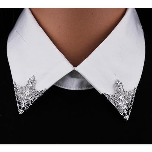 Metal Brooch Lapel Mens Collar Pins Fashion Brooches for Suit Shirt Collar Pin Tips Dress Decoration Business Ceremony Banquet