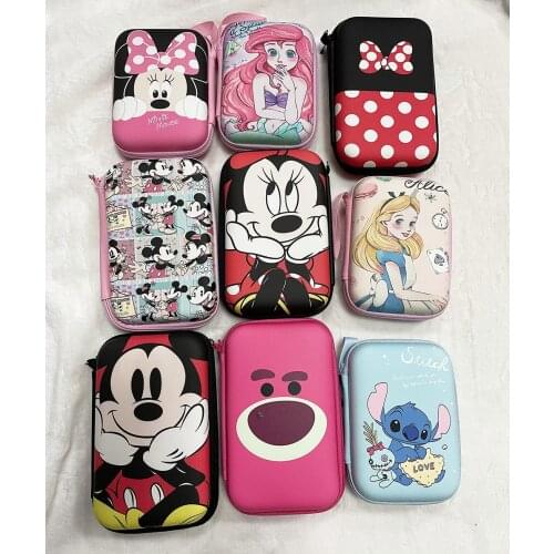 Cute Coin Purse Rectangular Big Bag Fresh Cartoon Headphones Storage Bag Charger Data Cable Large Storage Box