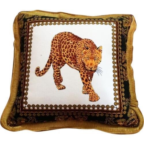 Christmas Pillow Case High-end Royal Europe Rich Italy Design Print Rococo Horse Gold Red Wedding Pillow Cushion Covers Luxury