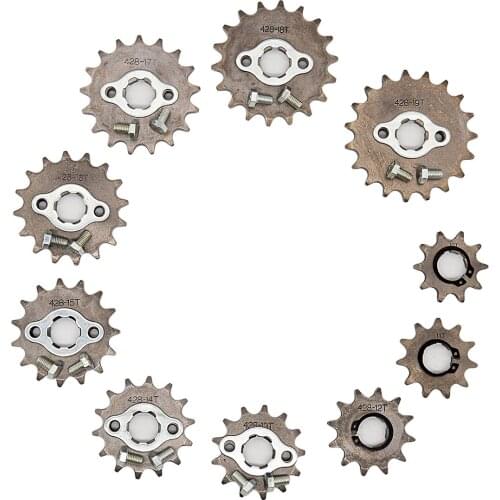 428 20mm 10T-19T Front Engine Sprocket For KAYO BSE SSR SDG Dirt Pit Bike ATV Quad Go Kart Moped Buggy Scooter Motorcycle