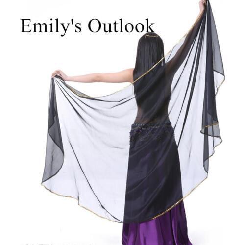 Lightweight Semicircle Chiffon Scarf Hand Scarf Veils Belly Dance Scarf Shawls Veils Hip Scarf White Cheap On Sale