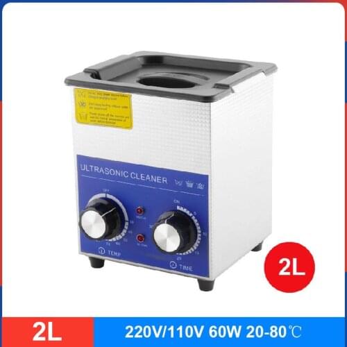 60W Portable Ultrasonic Cleaner, Ultrasonic Jewelry Cleaner, with Heater Timer, Glasses Dental Nozzle Hardware 1.3L 2L Ce