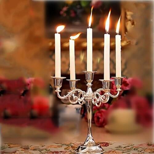 Silver/Gold/Black/Bronze 3 Arms Metal Candle Holder Candlestick Candelabra Stand Wedding Home Decor Dropship