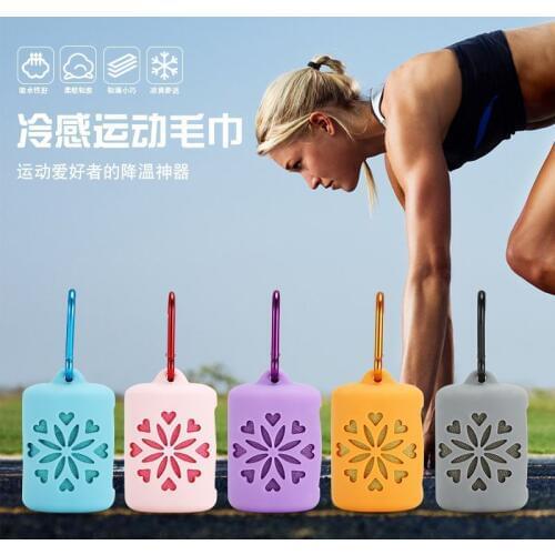 Outdoor Sports Towel portable Cold Feeling Towel Prevent Heatstroke Icy Super Absorbent Water 40*40cm Outdoor
