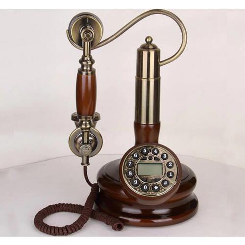 Solid Wood Landline Phone sitting room Antique Telephone Vintage fixed Phone Home Fitted Landline Phone Telefone antigos