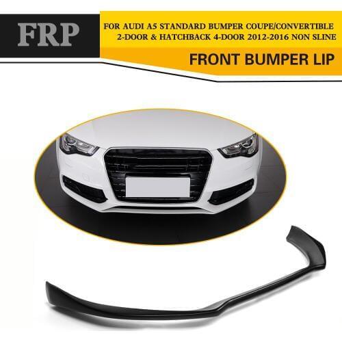Car-Styling FRP Black Front Bumper Lip Spoiler Chin for Audi A5 Standard Sedan & Coupe 2012-2016