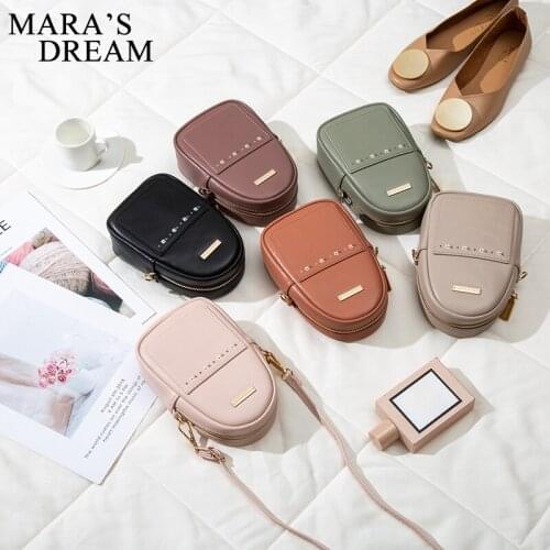 Maras Dream Women Shoulder Bags Flower Vertical Section Messenger Bags Female PU Printed Zipper Mini Bag Mobile Phone Bag Purse