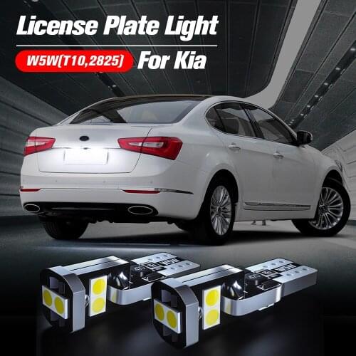 2pcs LED License Plate Light W5W T10 168 Lamp For Kia Sportage Spectra 5 Forte Optima Rio Sedona Sorento Rondo Soul Niro Cadenza