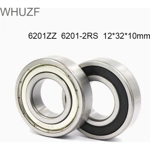 WHUZF 2/4pcs/lot 6201-2RZ High-speed Precision Motor Bearings 6201-2RS 6201ZZ 6201-2RZ 12*32*10mm 12*32*10 High Quality