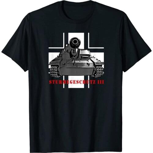 WW2 German Army Tank Panzer Armure Stug 3 Assault Gun T-Shirt Summer Cotton O-Neck Short Sleeve Mens T Shirt New Size S-3XL