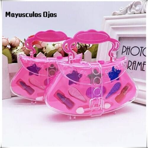 ZH 1PC Creative Children Cosmetics Princess Make-up Suitcase Suit Combination Girl Safe Nontoxic Play Toy