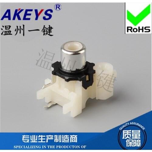 10pcs AV-8.4-8 AV same core 2 feet RCA seat single hole PCB welding type Audio video socket Lotus seat