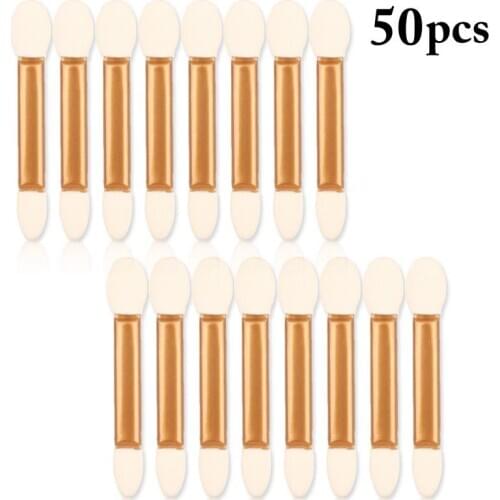 50PCS Eyeshadow Applicator Dual Sides Makeup Brush Eye Shadow Sponge Applicator Lip Brush DIY Makeup Tool for Women