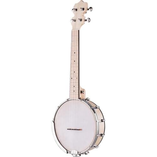 Ammoon Concert 23 Inch Resonator Banjo Uke 4 String Banjolele Sapele Body Okoume Neck Technical Wood Fingerboard Material