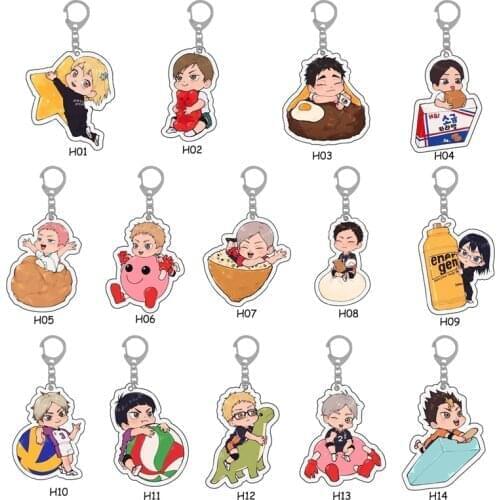 Anime Haikyuu Acrylic Figure keychain Keyring Decoration Collection Model Toy Cosplay key chain