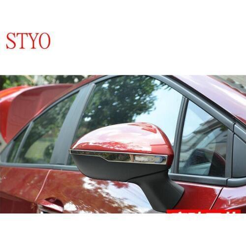 STYO Stainless steel side rearview mirror cover visor shade trim strip auto mouldings stickers For Cruze 2017 2018