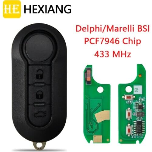 HE Xiang Car Remote Key For Fiat 500 Punto Florino Doblo Qubo Punto Evo Grande Punto FCCID LTQFI2AM433TX PCF7946AT 433ASK Delphi