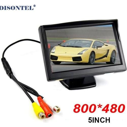 5" 5 inch Digital CCD car monitor 800*480 TFT LCD 16:9 screen Car Rearview Monitor for car parking Camera
