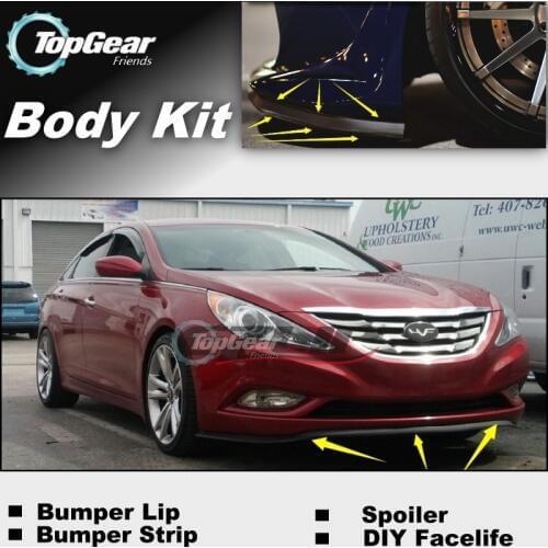 For Hyundai Sonata / i45 / Sonica / Prima Bumper Lip / Front Spoiler Deflector For Car Tuning View / Body Kit / Strip Skirt