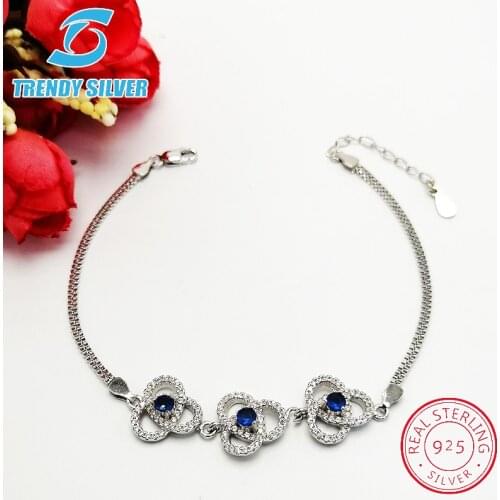 925 sterling silver braceles bracelet for woman gifts for women femme jewelry jewellery luxury fashion multi color blue green