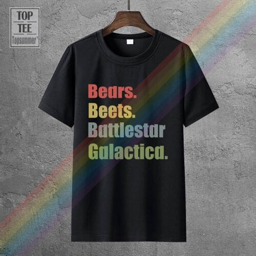 Dwight Schrute Bears Beets Battlestar Galactica T Shirt Black Cotton Men S 6Xl