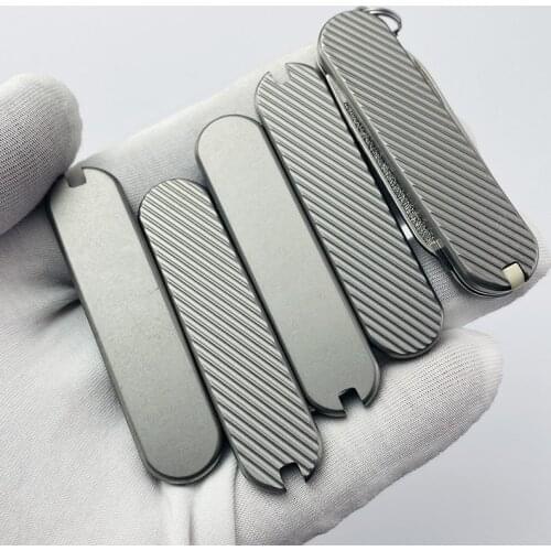 58mm Swiss Knife Titanium Alloy Chip, Modified TC4 Handle Patch for DIY Knife Handle Material Making