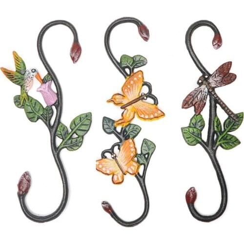 Hook Animal Pattern S-shaped Wrought Iron Decorative Hanging Hook for Patio