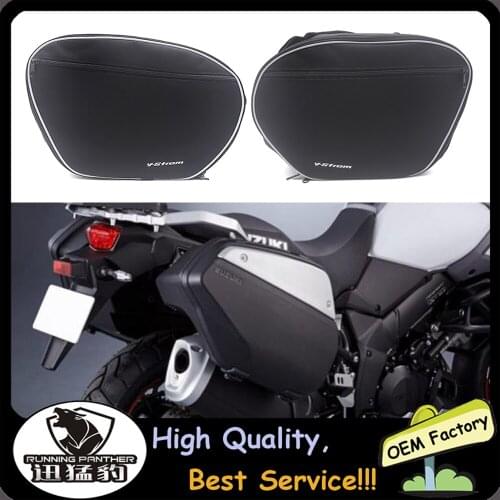 For SUZUKI V-STROM DL1000 DL 1000 V strom DL650 2014-2020 Motorcycle luggage bags Expandable Inner Bags Black Trunk Inner Bags
