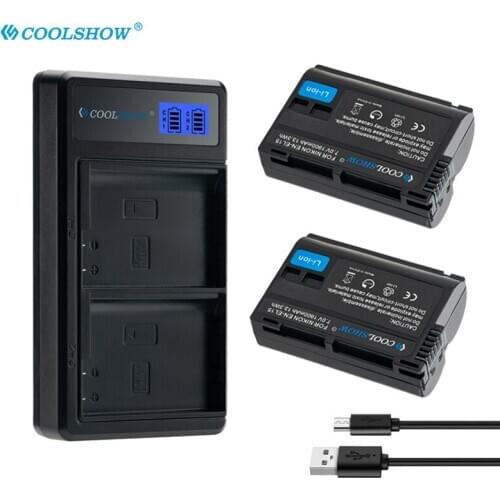 EN-EL15 1900mah Battery Charger for Nikon Z6 Z7 D850 D810 D810A D800 D800E D7500 D7200 D7100 D7000 EN EL15a Camera Batteries