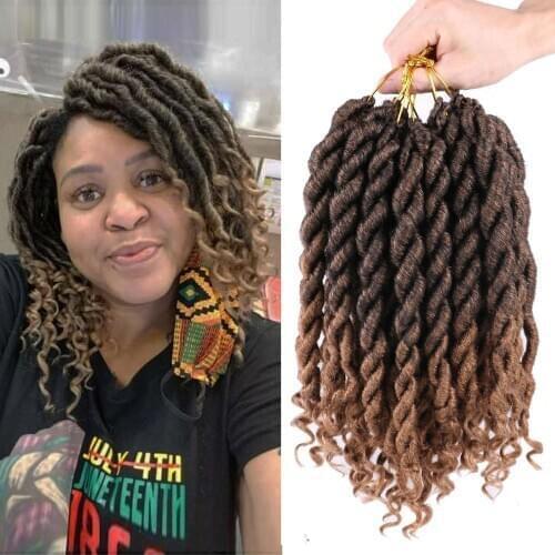 Faux Locs crochet hair with Curly Ends 12 roots/pack Synthetic Hair Crochet Braids Goddess Fauxs Locs Crochet Braiding Hair