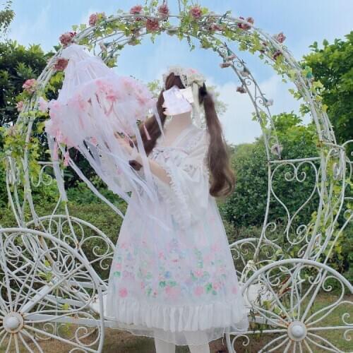 Kawaii clothing sweet lolita dress Lolita Chaoyan Cat Strap JSK Dress + Non-Mainstream Chiffon inside Summer tea party lolita